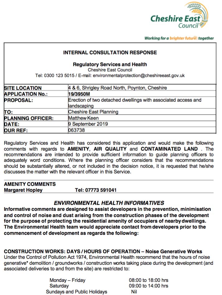 Breaches of planning conditions by <a href="/AbodeProperties/">Abode PD</a> in #HigherPoynton again no consideration for their local community adding to serious traffic and parking issues

Sunday working not permitted by <a href="/CheshireEast/">Cheshire East Council</a> Planners
 
Best practice &amp; building excellence compliance <a href="/labcuk/">LABC</a>?