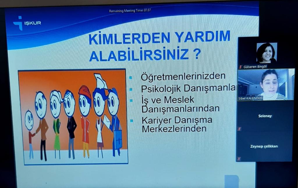 ArmutluO's tweet photo. İşkur İş ve Meslek Danışmanı Sibel KALENDER, okulumuz 8. Sınıf öğrencilerine yönelik meslek seçiminin önemi, iş ve meslek olanakları gibi konularda uzaktan seminer gerçekleştirdi. Emeği geçenlere teşekkür ederiz. https://t.co/qzGWH0aQbY