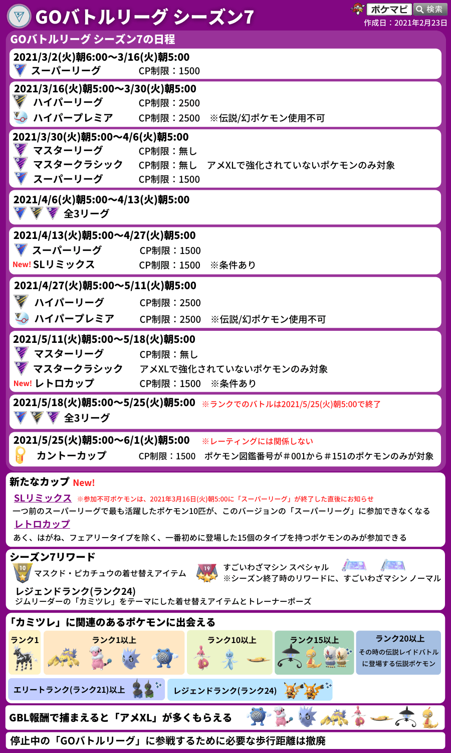 Twitter 上的 ポケモンgo攻略情報 ポケマピ 21 3 2 火 朝6時から Goバトルリーグ シーズン7が開始されます シーズン7 スーパーリーグ 制限cp1500 シーズン6終了報酬のほしのすなは 対戦ボタンを押す前にほしのかけらを使用 することで 1 5倍に増やす Twitter 上的 ポケモンgo攻略情報 ポケマピ 21 3 2 火 朝6時から Goバトルリーグ シーズン7が開始されます シーズン7 スーパーリーグ 制限cp1500 シーズン6終了報酬のほしのすなは 対戦ボタンを押す前にほしのかけらを使用 することで 1 5倍に増やす
