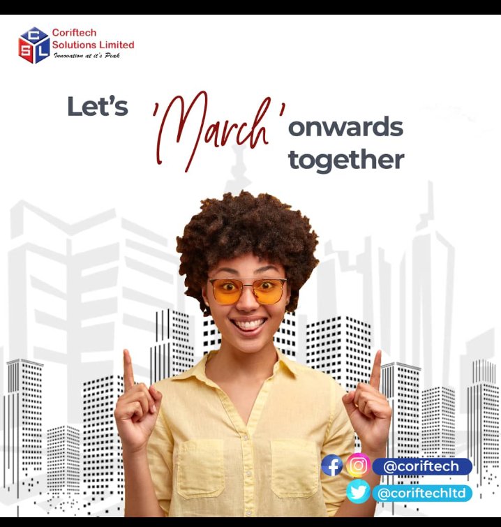 coriftechLtd's tweet photo. New month new blessings
May all your heart desires be granted.
MARCH forward to greatness
Have a wonderful month ahead from all of us @coriftech
#newmonth
#march
#newweek
#coriftech https://t.co/C9j6Oq969V