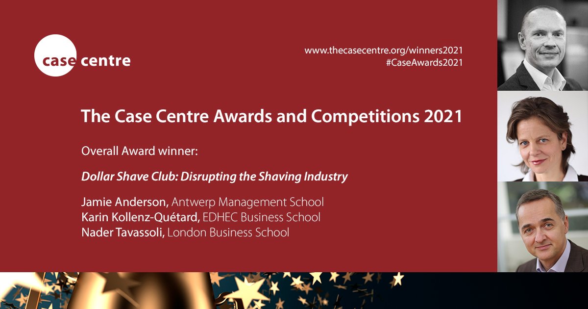 Thank you to all #students and #teachers who have adopted and love our <a href="/DollarShaveClub/">Dollar Shave Club</a> case, the overall winner of the #CaseAwards2021! <a href="/EDHEC_BSchool/">EDHEC_BSchool</a> <a href="/EDHEC_GlobalMBA/">EDHEC Global MBA</a> <a href="/LBS/">London Business School</a> <a href="/JamieAndersonBE/">Jamie Anderson</a> <a href="/EDHECMANAGEMENT/">EDHEC Executive</a> <a href="/BenoitArnaud/">Benoit Arnaud</a> <a href="/Christel_Rathle/">Christel de Poncins - Rathle</a> <a href="/EDHEConline/">EDHEC Online</a>