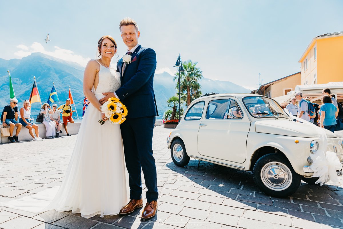 The Fiat 500 -  perfect wedding transport for your special day in beautiful Lake Garda with Italian Lakes Weddings.  (italianlakesweddings.com)