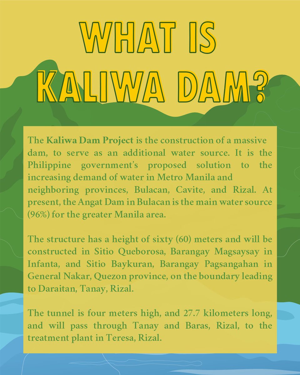 StopKaliwaDam's tweet photo. We are so excited to announce our campaign to Stop Kaliwa Dam in collaboration with Project 19 and Extinction Rebellion PH!🌍

Sign the petition at https://t.co/6kViRSjuAq and stay tuned for more info and announcements! ✊

#StopKaliwaDam 
#YesToWaterForAll
#SaveOurFuture https://t.co/x5BwKGo5R5
