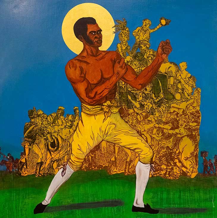 Celebrating inspirational Camdener Bill Richmond, prize boxer and world’s first Black sports superstar. More here : bit.ly/3r6TY1M

Image: ST BILL RICHMOND, The Black Terror by Godfried Donko