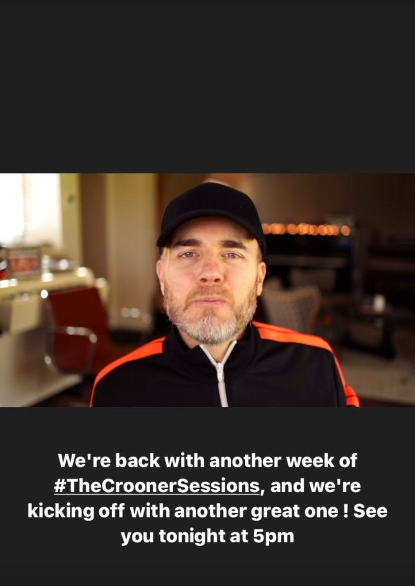 Garyismyhero's tweet photo. @GaryBarlow on #Instagram(-story) 😊 #croonersessions #seeyou #anothergreatone #tonight #🧢 #anotherweek #kickingoff https://t.co/hE3pDFDKJO