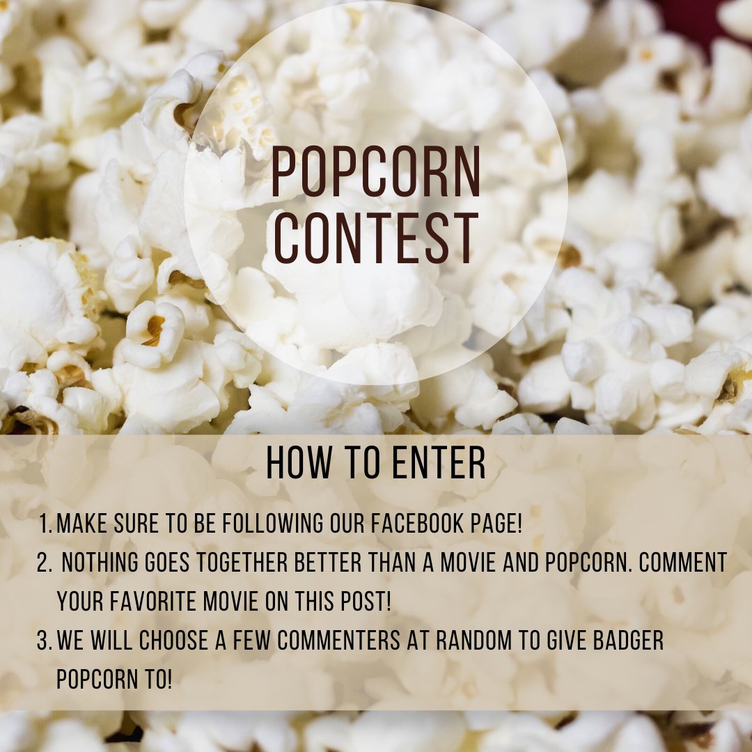 CreateabilityWI's tweet image. In honor of National Popcorn Day, Camp Createability will be having a Popcorn Contest!! The rules are in the post, we wish you luck to win some Badger Popcorn!

#CampCreateability #CampWI #CreateWI