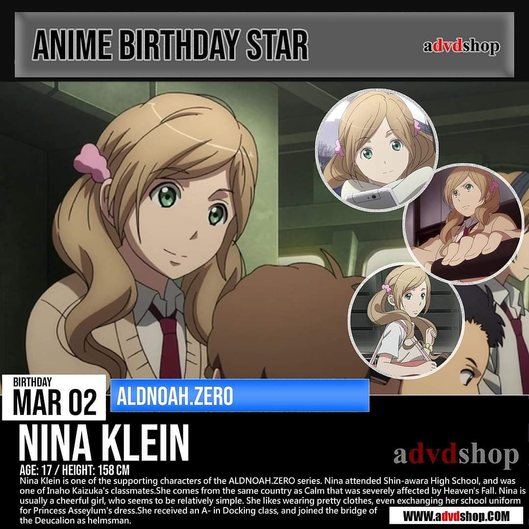 A Dvd Shop Mar 02 Birthday Star Nina Klein ニーナ クライン Ninaklein ニーナクライン Aldnoahzero アルドノアゼロ T Co Jbwv4jgnct Twitter