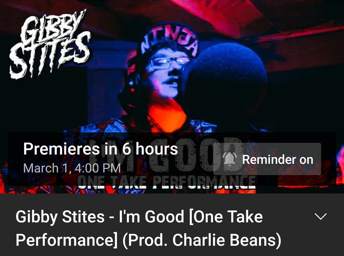 s0ultak3r89's tweet photo. It's MONDAY 🙌🙌
It's time for @GibbyStites THIR13EN RHYMES ONE TAKE PERFORMANCE! Today is "I'm Good" produced by @CharlieBeansAM coming at you at 4 pm.
#gibbystites #Gibmaster #charliebeans #thir13enrhymes #imgood #onetake #monday #MajikNinjaEntertainment #the13thwonder https://t.co/oqItocAurF