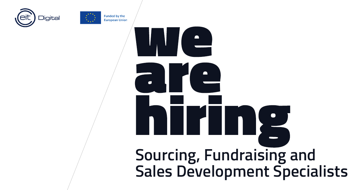 We are hiring! EIT Digital Accelerator seeks Sourcing, Fundraising and Sales Development Specialists. Applications should be submitted before 5 pm, March 26 2021. Click for more information:
okt.to/1soBFY