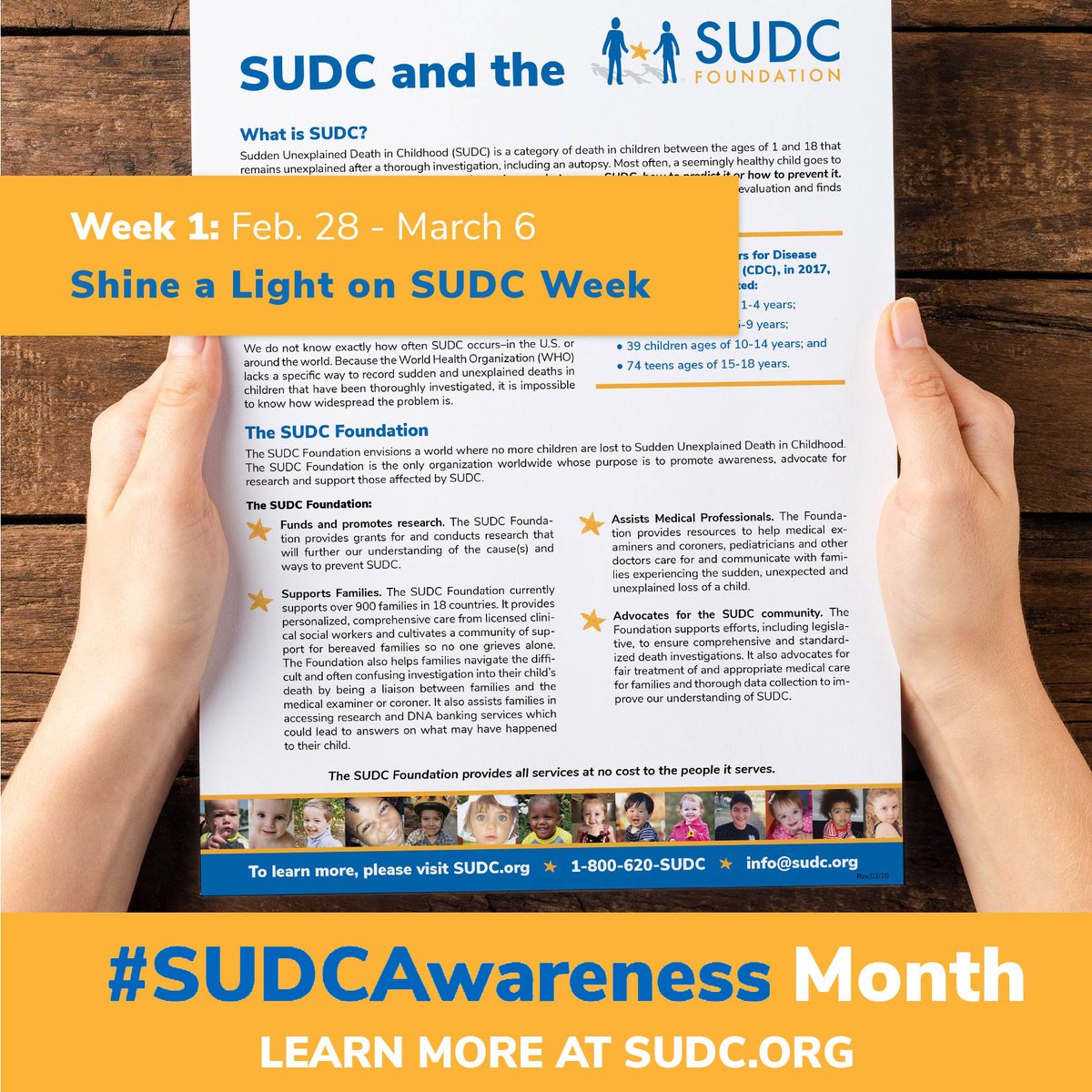 Welcome to SUDC Awareness Month! For this first week, please help us "Shine a Light on SUDC" by educating someone new about SUDC. Check out our SUDC Awareness Month page for everything you need to shine a worldwide light on SUDC. sudc.org/sudc-awareness…

#SUDCAwareness