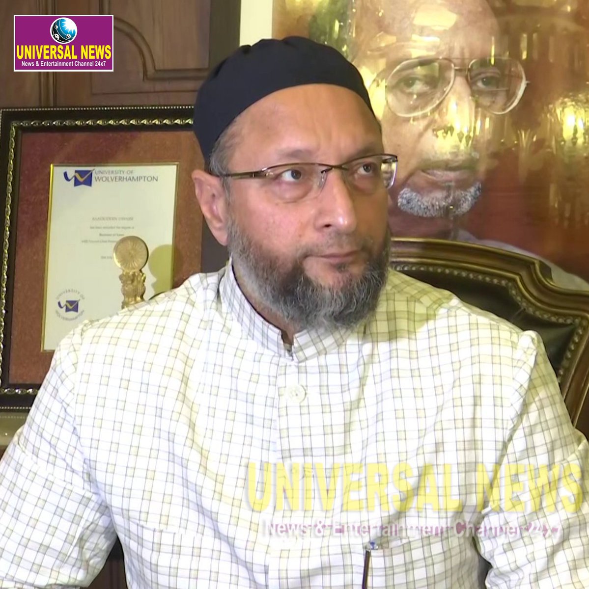 universalnewsin's tweet photo. #UNIVERSALNEWS - "As per Germany govt, Covishield isn't as effective for people aged 64 & above as it's for people aged b/w 18-64. Can Govt clarify confusion? It's coincidence that PM took Bharat Biotech's COVAXIN vaccine": @asadowaisi. @aimim_national #COVID19Vaccine #COVID19 https://t.co/V4aIkUyhlY