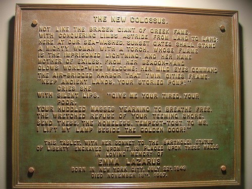 Kicking off #WomensHistoryMonth with author, poet &amp; activist, Emma Lazarus. Best known for “The New Colossus" written in 1883, the sonnet raised money for the construction of Lady Liberty's pedestal. In 1903, the sonnet was cast in bronze and mounted on the pedestal! 🗽
