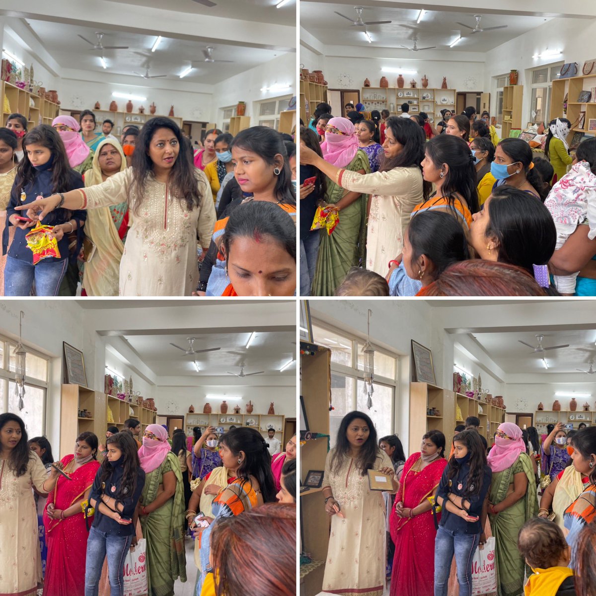 Empowered women are the foundation of tomorrow’s #AtmaNirbharBharat . Invited women to give a tour to @Upid_Msme so that they may attend classes to be run under @UPSDMOfficial . Guided them to be independent. Broad smile on their faces made me happy @narendramodi @kunal_silku