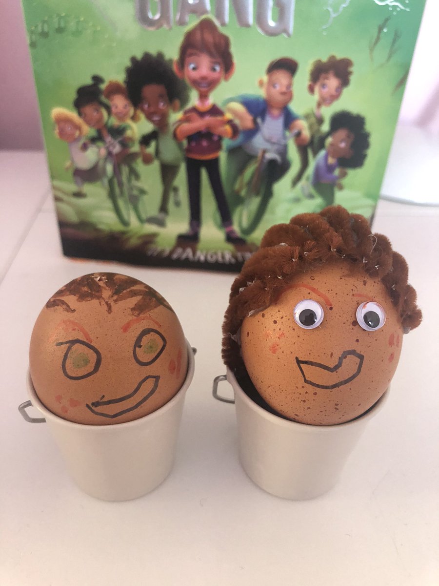 Ella chose Franky Brown from The Danger Gang for her egg design. She made two eggs using different materials and is very pleased with the results! <a href="/palace_wood/">Palace Wood Primary</a> #bookweekatpalacewood
