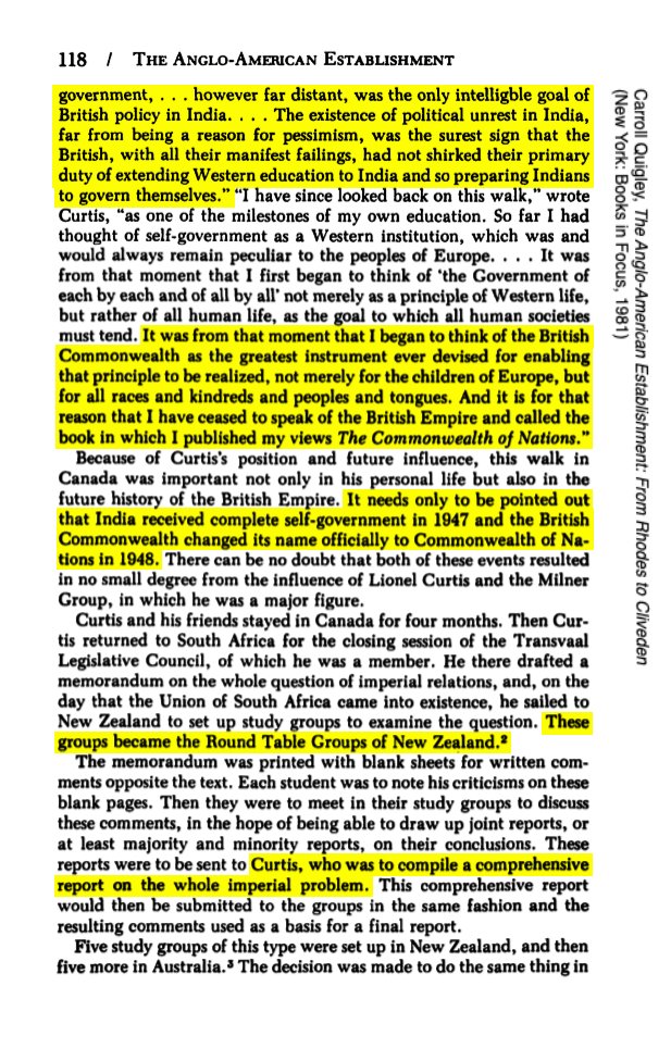 15 of 38By the 1890s, most British leaders agreed with Rhodes.Following his death in 1902, Alfred Milner took over Rhodes's movement, setting up secretive "Round Table" groups to propagandize for a worldwide federation of English-speaking countries.