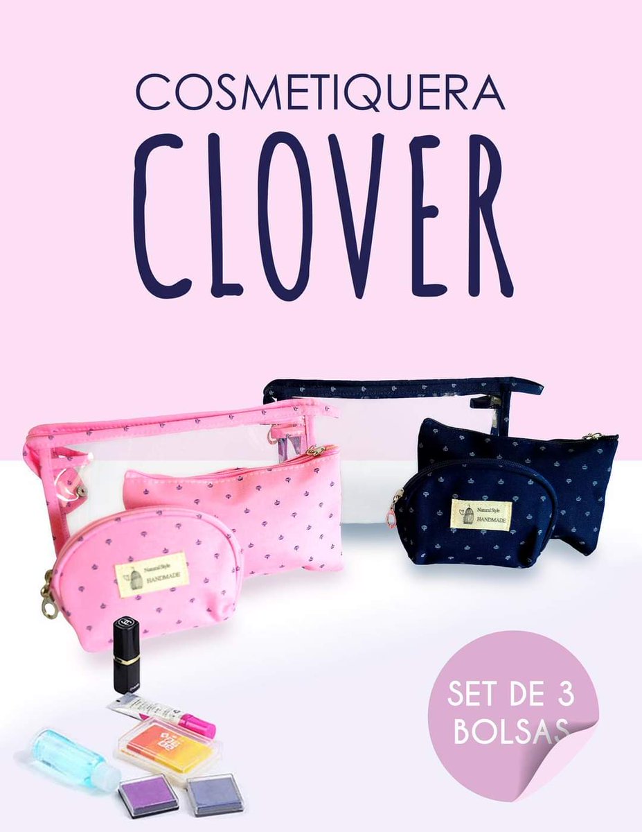 innova_express's tweet photo. 💕 El kit perfecto para guardar tu maquillaje. Conoce nuestro set de Cosmetiqueras Modelo Clover 💄
Contamos con entregas personales en CDMX y Envíos a Toda la República Mexicana 📦🚀✨
Mándanos Whatsapp para mayor información 55 8096 0819 https://t.co/hUVp4qh8HJ