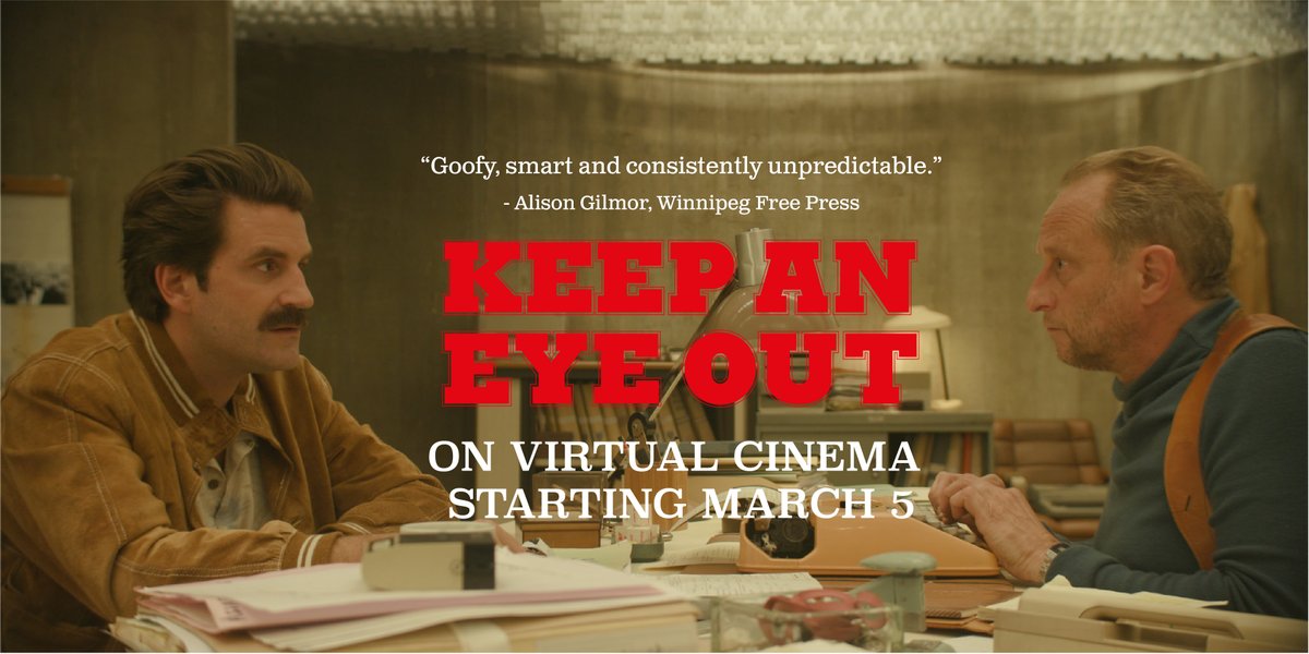 Coming to our virtual screening room this Friday March 5th, KEEP AN EYE OUT from filmmaker Quentin Dupieux (Mr. Oizo). Tickets support the <a href="/cltfilmsociety/">Charlotte Film Society</a> and our distributor partner <a href="/dekanalog_/">Dekanalog</a>.  Pre-order your ticket today. watch.eventive.org/.../play/6022b…