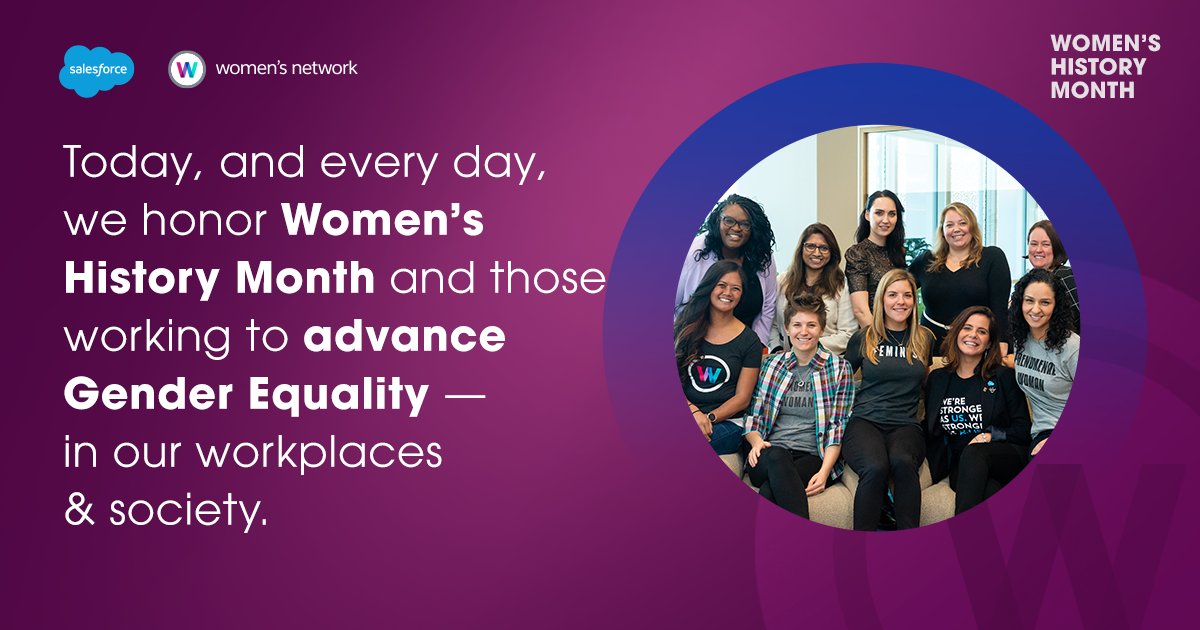 Today, and every day, we honor Women's History Month and those working to advance Gender Equality — in our workplaces and society. 