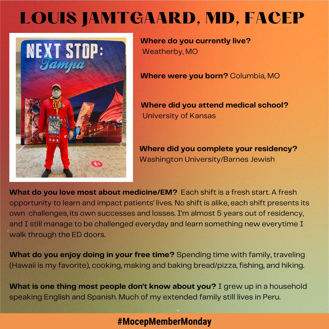 MoAcep's tweet image. It's #MocepMemberMonday and Dr. Louis Jamtgaard is our featured member today! You can be featured in a #MocepMemberMonday post by completing the form at mocep.org/member-mondays/.