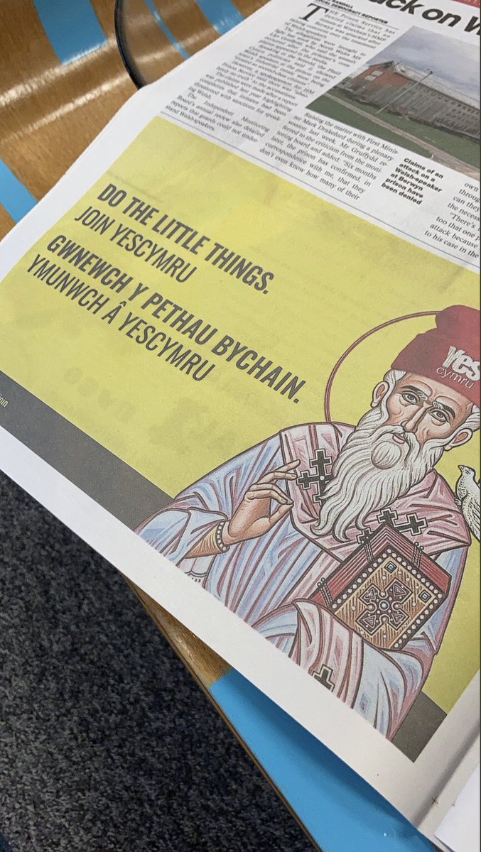 FatMathNerd's tweet photo. Here we have the new yescymru propaganda newspaper. 
@nationalwales claim to be “ politically neutral “ but then proceed to advertise Yescymru and welsh independence on their pages. This newspaper is an attempt to draw in older voters into the welsh independence campaign.#boycott https://t.co/kXZf1ctqND