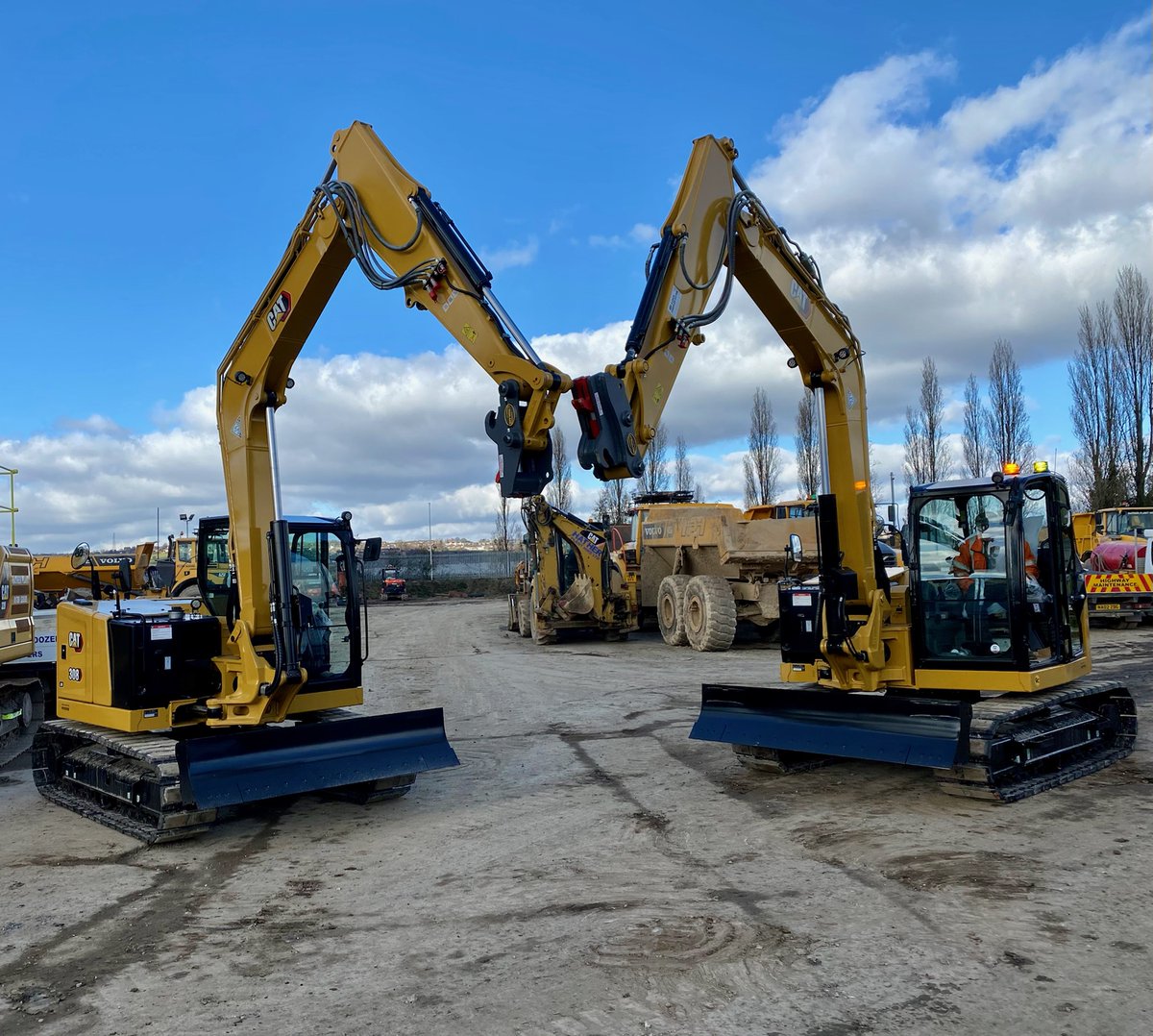 hatherplanthire's tweet photo. Our very own Golden Archers made by new #CAT308's (6 more are being delivered to us!) - we're loving it!
For #planthire call 01709 528585 > @FinningNews, @McDonalds, @CaterpillarInc https://t.co/JFjU3tWChR