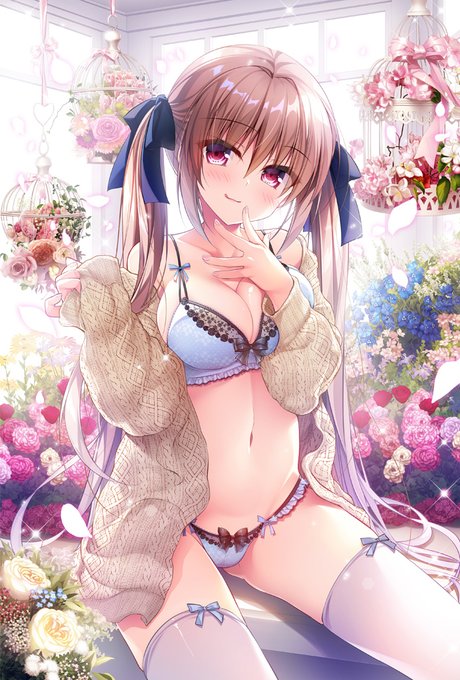 お花いっぱい。 #オリジナル #一之瀬姫月 https://t.co/P4WC0mHsGU 