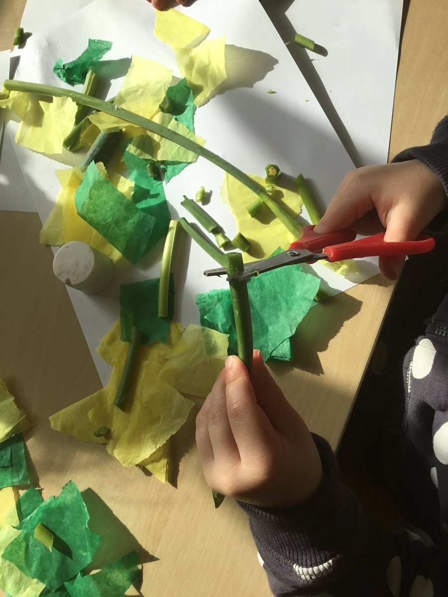 We have been so busy in toddlers exploring the daffodils, creating our own and even practicing our scissor skills by chopping them up! We have had so much fun celebrating  #StDavidsDay. Good work team, you have made some fantastic pictures! #Daffodils #sticking #cutting