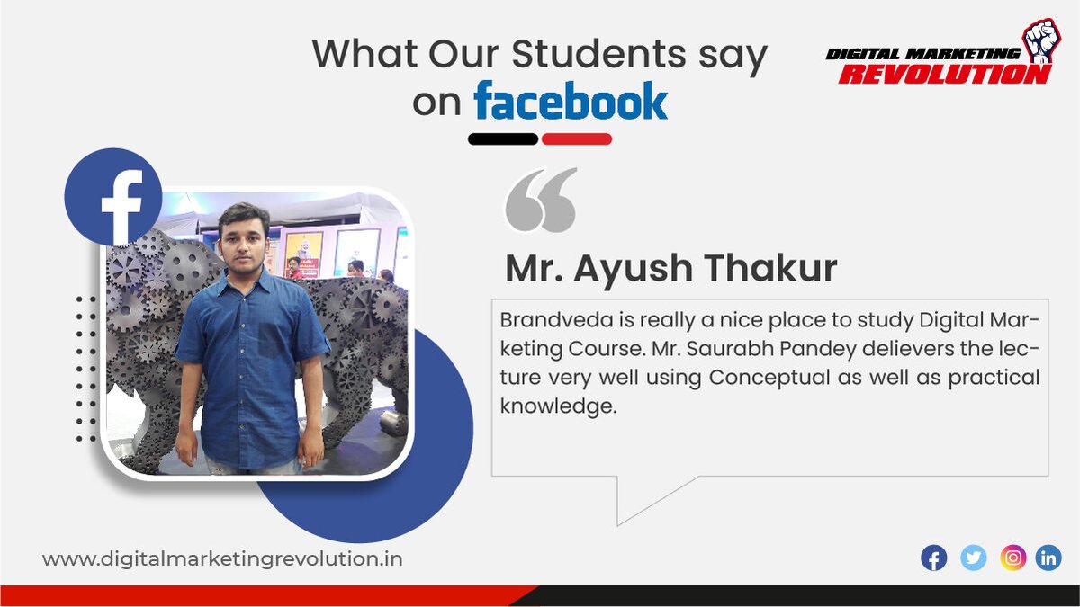 DMRcourse's tweet photo. What Ayush Thakur has to say about Brandveda!
.
.
.
.
#testimonials #brandveda #reviews #digitalmarketing #digitalmarketingagency #business #marketing #entrepreneur #success #student #explore #instadaily #india #instagram #facebook #socialmediamanagement https://t.co/vahpL1ttpd