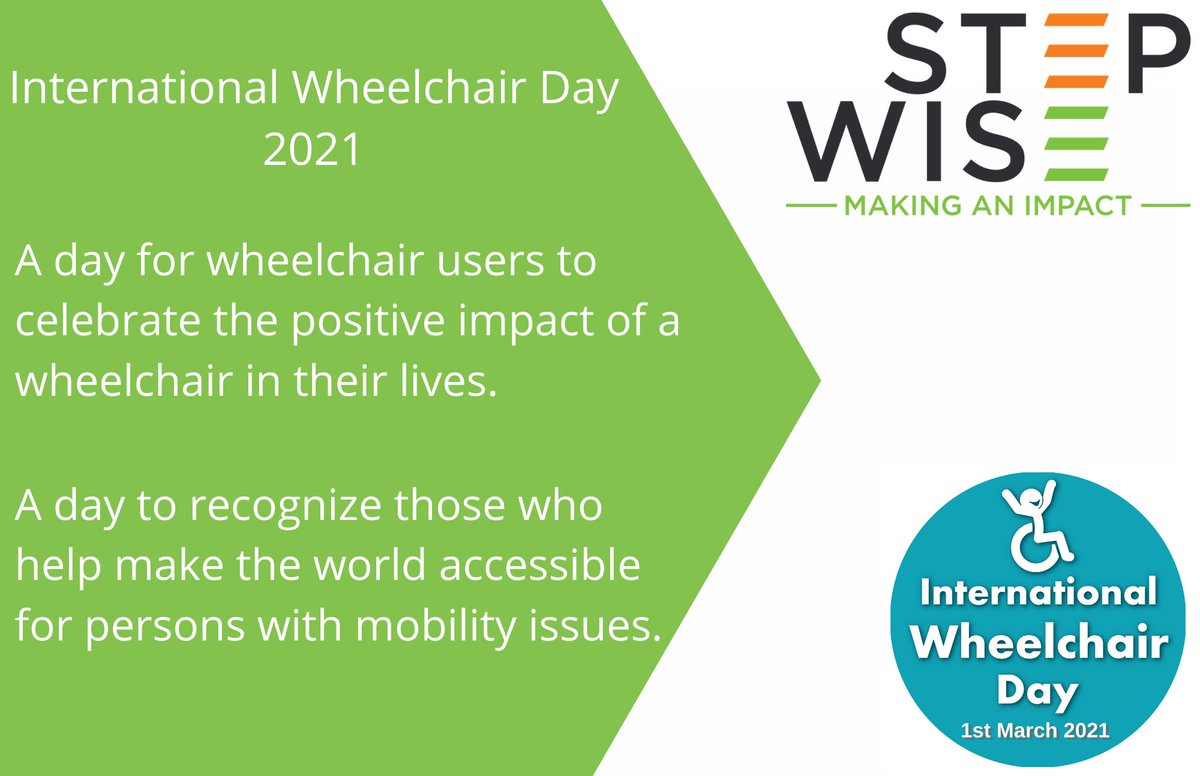 StepWiseAfrica's tweet photo. Today is International Wheelchair Day, a celebration of the freedom wheelchairs give/reflection on issues wheelchair users face.
As a global team of differently-abled individuals we are dedicated to making the world more accessible for those with mobility issues.
#accessibility https://t.co/Mczk78Rj93