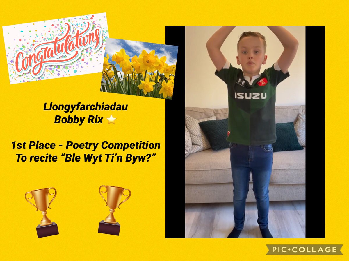 StDavidsCiWPrm's tweet photo. Llongyfarchiadau to the winners of Year 3’s Welsh Poetry Recital 🏴 The children had to learn and say the poem “Ble Wyt Ti’n Byw?” and they blew Miss Morgan away 🤩🤩
#stdavidsciwyr3 #stdavidsciwwelsh #StDavidsDay @CSC_Cymraeg @EisteddfodUrdd https://t.co/0TFCGmgec2