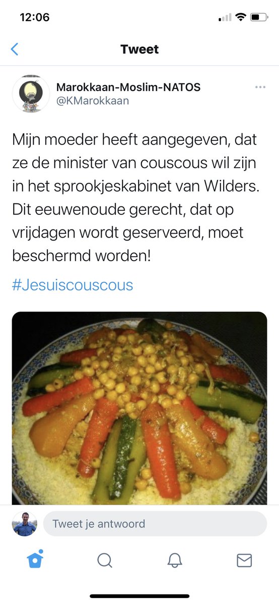 Ik ga voor de minister van couscous. Maar ik ben wel een beetje bevooroordeeld 😀. #Verkiezingen2021 #verkiezingsdebat