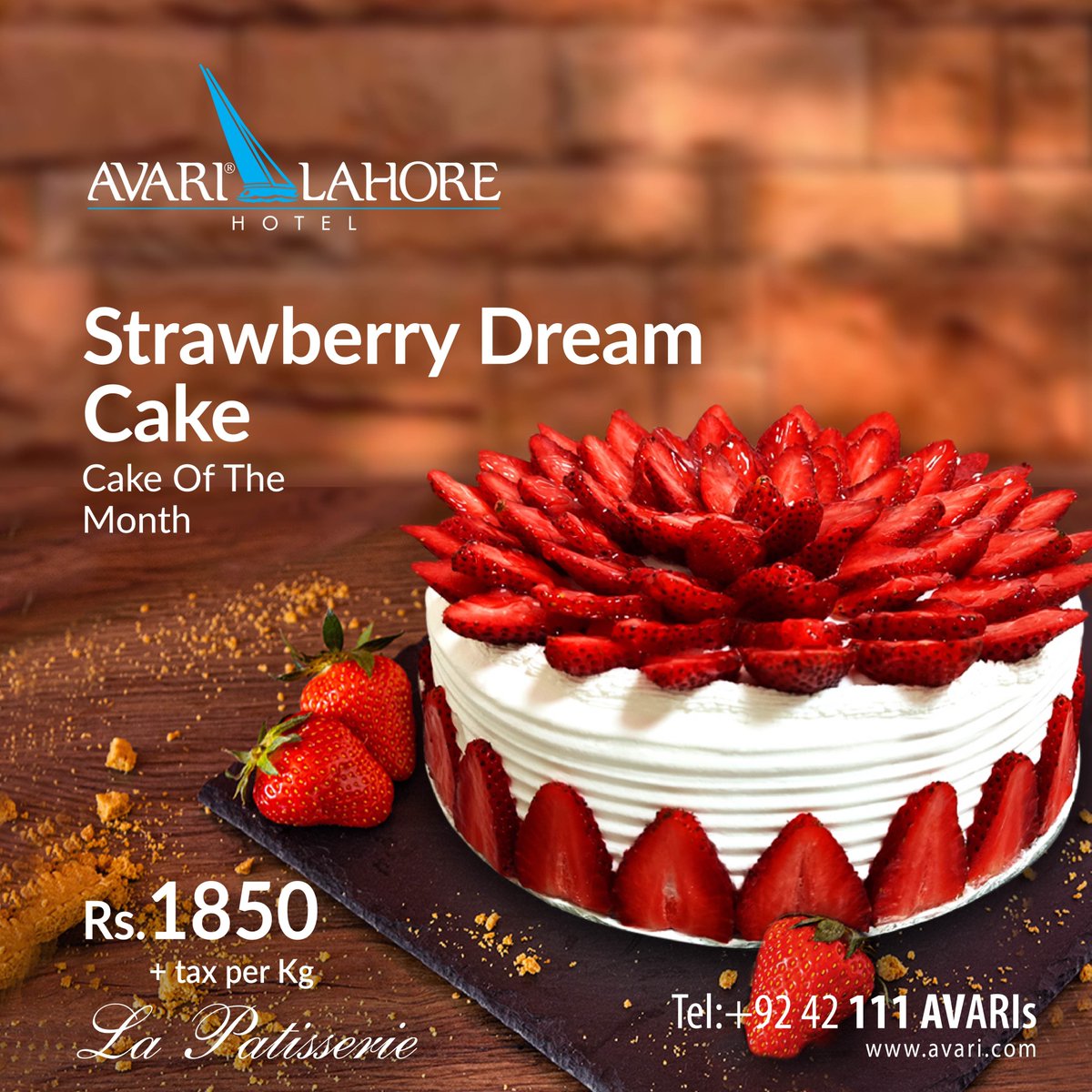As Strawberry season begins don't miss our scrumptious Strawberry Dream Cake!!

#cakeofthemonth #lapatisserie #avarihotellahore #bakery #specialcakes #sweettooth #Lahore #strawberry #strawberryseason