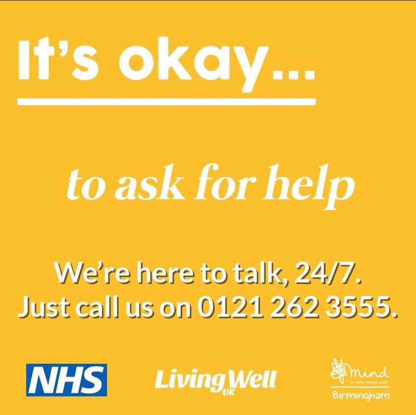 BirminghamMind's tweet photo. Just popping this on here - today isn’t as bright and cheery 

If you’re not feeling so bright and cheery and you want to talk then please call us #ItsOkay #ToAskForHelp 

☎️ 0121 262 3555
👩‍💻 Live Web Chat - https://t.co/HTvGWQFmLz
📧 E: help@birminghammind.org
#Bham
#Solihull https://t.co/YeAIzx00XH