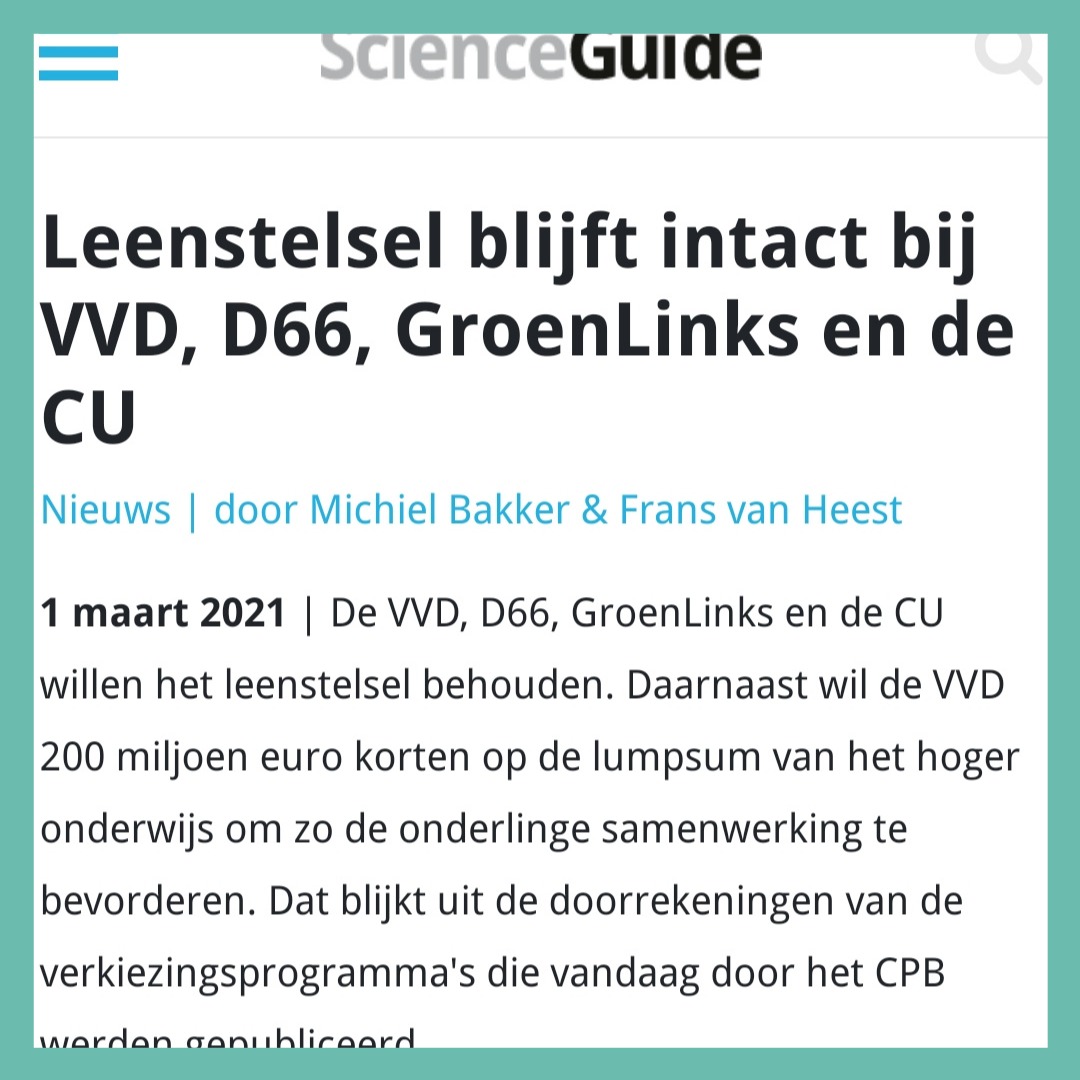 🤡 Ongelofelijk met hoofdletter O. Partijen D66, GroenLinks en ChristenUnie beweren voor het afschaffen van het leenstelsel te zijn.

👋 Het CPB toont echter aan dat deze drie partijen het leenstelsel wel willen behouden. Wil jij de basisbeurs wél terug na 17 maart? Stem dan #CDA