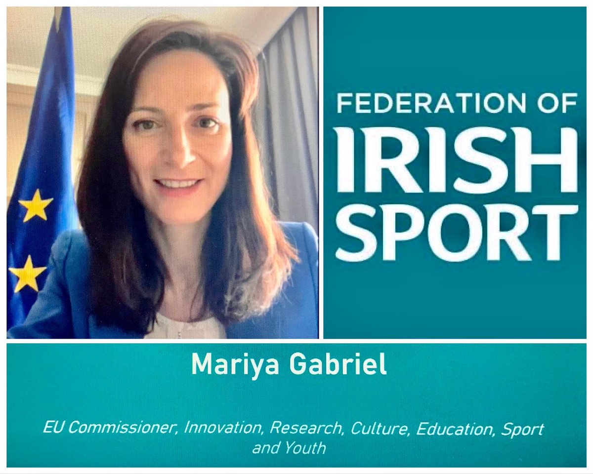 GabrielMariya's tweet photo. Pleased to open @iresport CEO Forum w/ 🇮🇪 Minister @jackfchambers.
Sport is an important source of #health #skills #jobs & integral part of the solution to #COVID19 crisis. Our initiatives #ErasmusPlus #EUSportWeek #BeActive Awards continue to support the sector.
#SportMatters https://t.co/7WOQF7JIxc