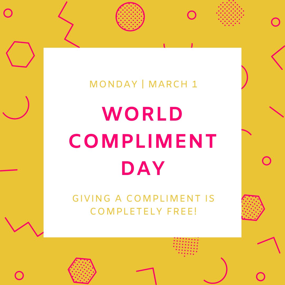 LeapPeople's tweet photo. Did you know that today is World Compliment day? Now go tell someone that they are doing a great job!
#HR #Coaching #Execcoaching #Culture #Transformation #Consultancy #YourHRteam #WomenInBusiness #leappeoplesolutions #worldcomplimentday https://t.co/IGJ34FMOKD