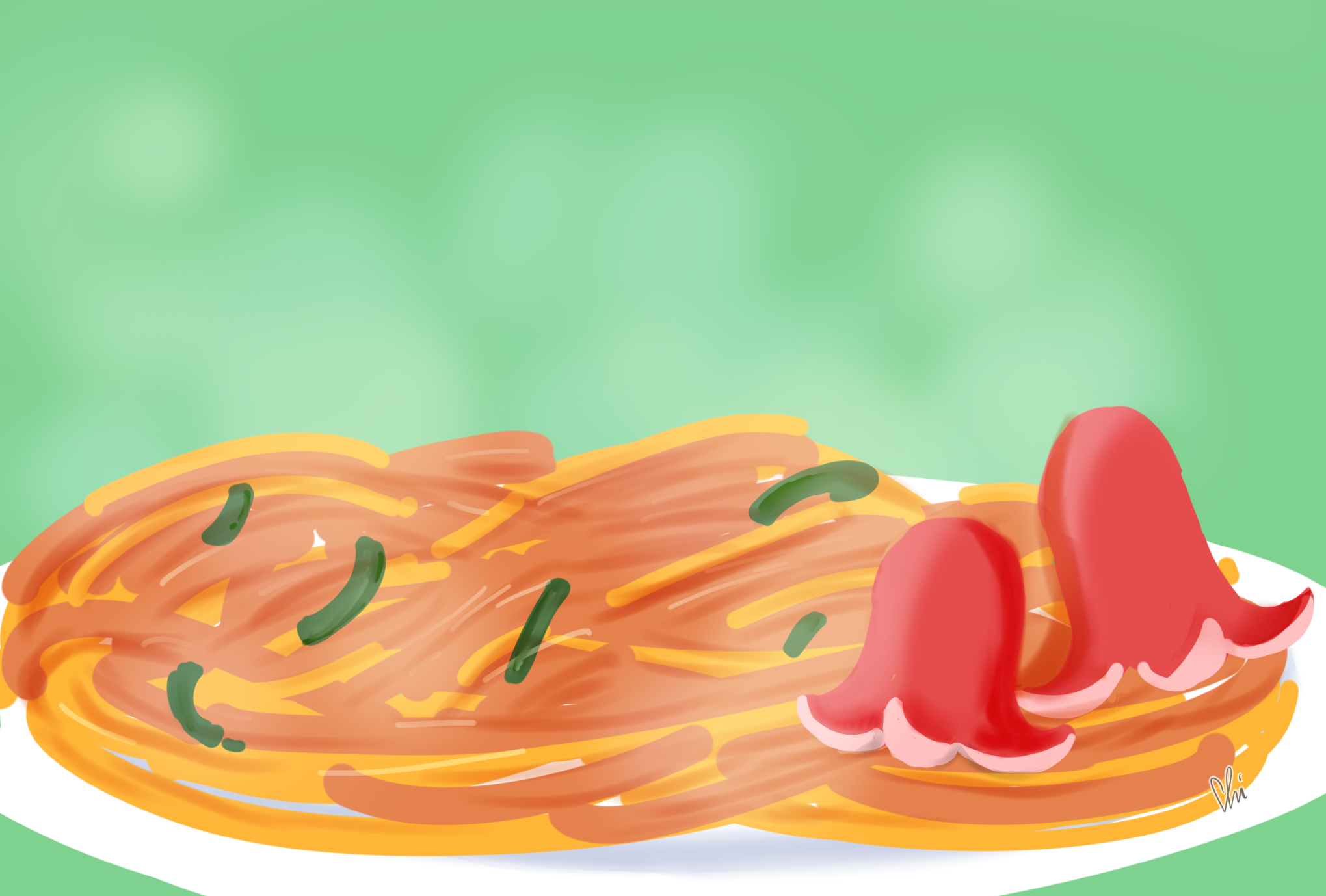 ちえむ スパダリにゃんこkindle4巻販売中 挨拶イラスト 3月 その1 ナポリタン 今月は食べ物イラストを中心に描いていきます 挨拶イラスト 3月 1 31 挨拶365 食べ物 ごはん シズル感 今日もおつカレー 様です T Co Sqctozzero Twitter