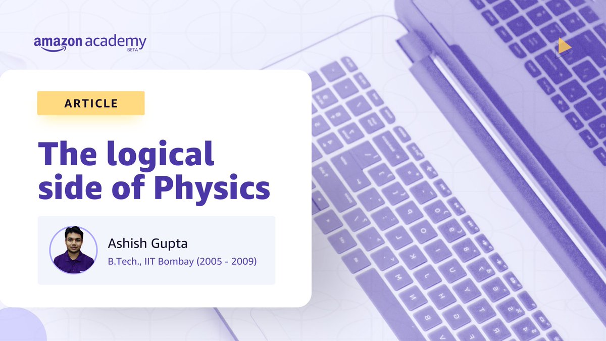 AmazonAcademy's tweet image. Ashish Gupta, Amazon Academy&apos;s expert faculty, talks about his perspective on tackling physics. 

Download the app now to read full article. bit.ly/2WnNMFe

#jeetips #jeetipsandtricks #jeehacks #crackiitjee #amazonacademy #amazonacademyjee #UnleashTheWinningEdge