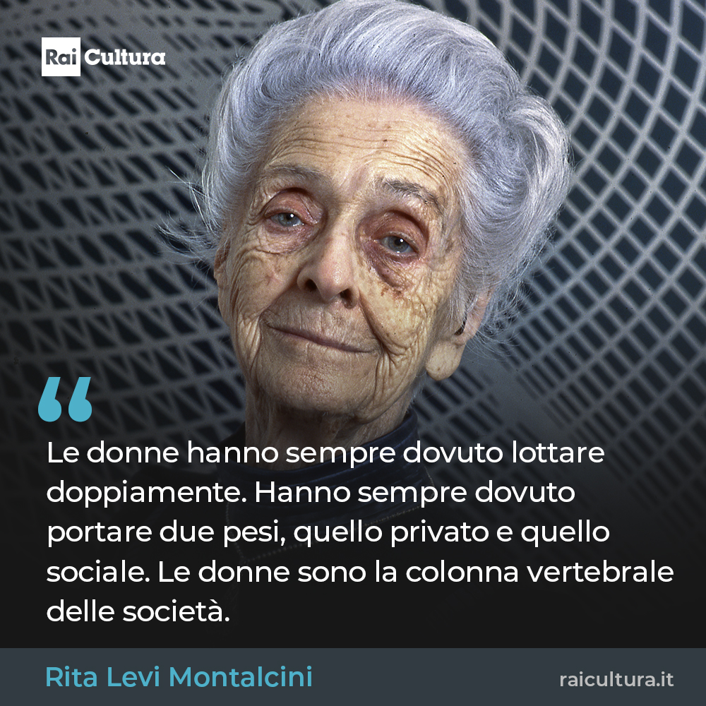 RaiCultura's tweet photo. ✒ “Le donne hanno sempre dovuto lottare doppiamente. Hanno sempre dovuto portare due pesi, quello privato e quello sociale. Le donne sono la colonna vertebrale delle società.”
RITA LEVI MONTALCINI

#CondividiLaCultura 📚
#Scienza https://t.co/sBfBSu4gT2