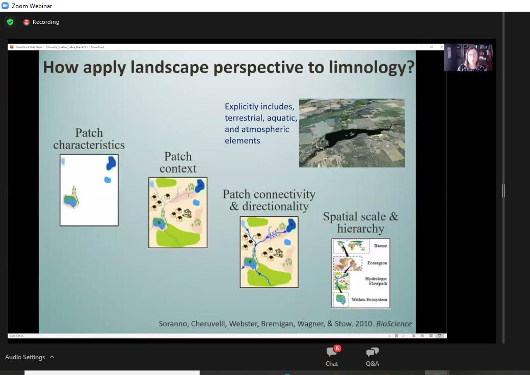 ShallowLakes21's tweet photo. Taking place now!!! 
Lecture: Viewing shallow lakes from a landscape perspective 
@KCheruvelil https://t.co/aZptH7VylE