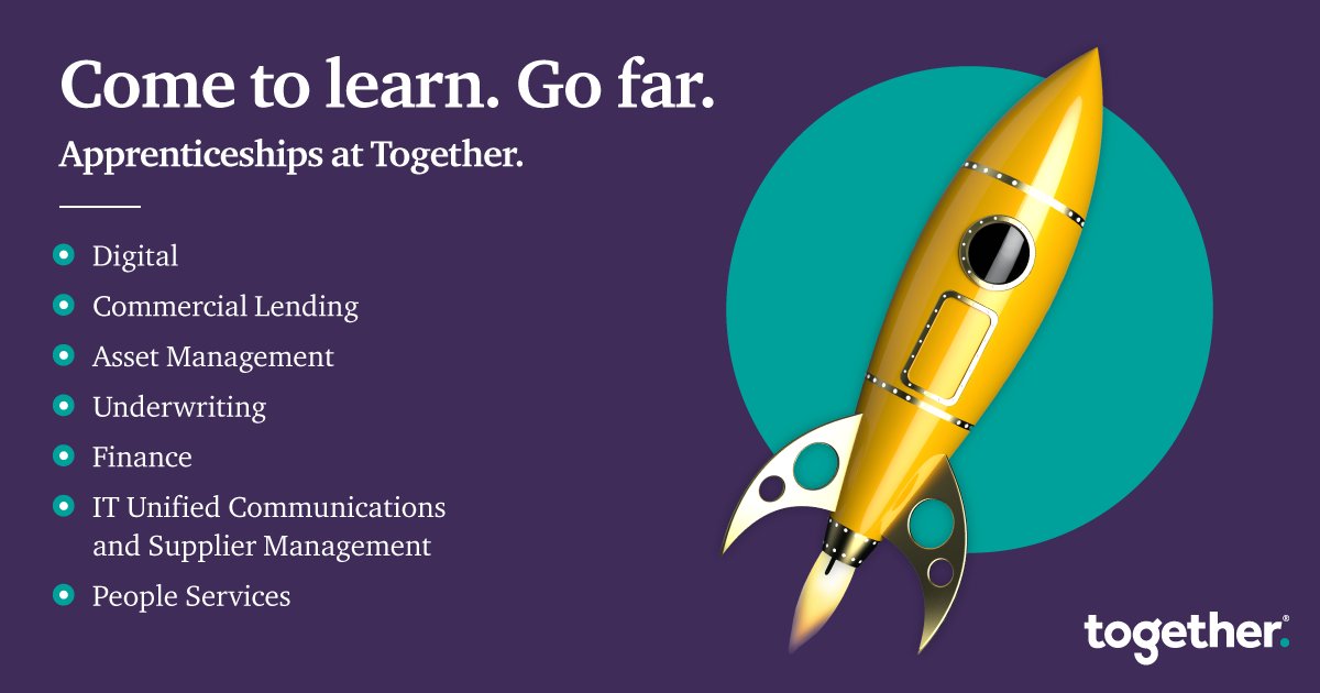 Apprentices have been part of Together’s DNA for many years, and we’re now on the lookout for the next generation to join us this autumn! We have nine different opportunities available across the business. So if you’d like to know more, visit ow.ly/pQKy50DL4Gk