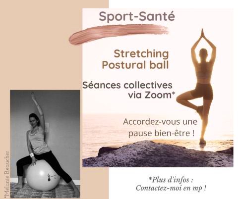 melaniebeaucher's tweet photo. [#BienEtre] Besoin de vous accorder une vraie pause pr faire le plein d'énergie ?! 👉Testez, avec moi, une séance #stretching ou #PosturalBall depuis votre bureau ou domicile et appréciez tous les bienfaits du #sport💚Prendre soin de son corps, c'est prendre soin de sa #santé ! https://t.co/NMpj5YORGe