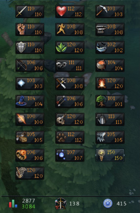 pinkskull45's tweet image. Post double xp update! I’m so happy I got 120 herblore, and some other small gains in other skills. Almost 200M invention! #runescape #rs3 #doublexpweekend