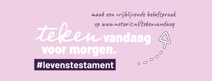 Vandaag start de KNB een nieuwe online campagne om aandacht te vragen voor het levenstestament. Met de slogan 'Teken vandaag voor morgen' kunnen consumenten via de campagnesite gemakkelijk een bel-mij-terugverzoek doen.

Lees meer via knb.nl/nieuwsberichte…