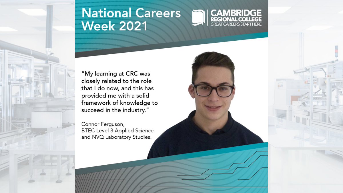 Upon completing his apprenticeship with @Johnson_Matthey, Connor Ferguson secured a role within the company where he continues to work as Research & Development Tehnician. Find out about Connor's journey to a great career, https://t.co/hJTOy5zi5H @CareersWeek
#WeAreCRC #NCW2021 https://t.co/I6GLd4kQqk