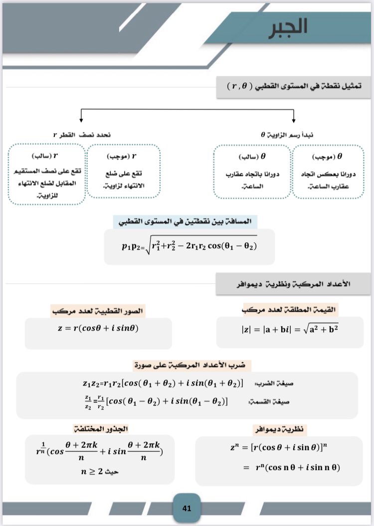 H_Alghafis's tweet photo. ملخص الاحداثيات القطبية من كتاب قوانين الرياضيات 

#رياضيات6
#مجموعة_رفعة_الرياضيات https://t.co/44iUOGN36E