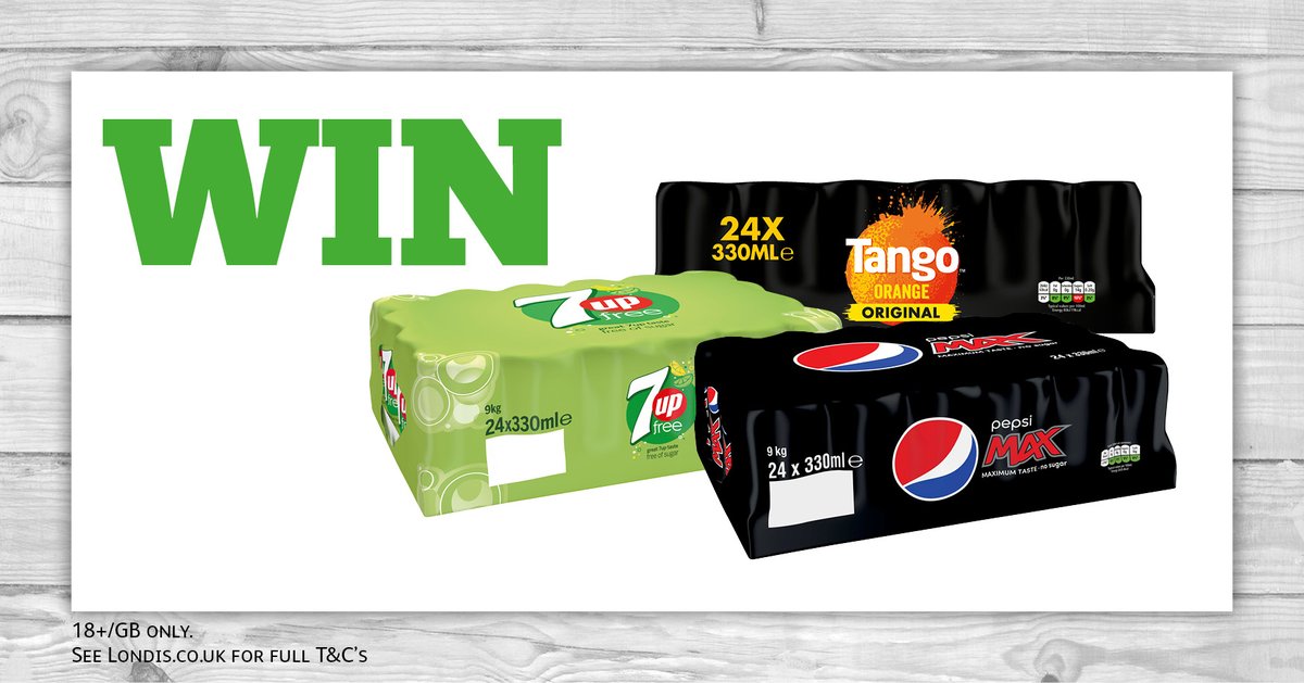 myLondis's tweet photo. Tango, 7Up or Pepsi Max? You decide!

For your chance to get your hands on 24 cans, RT, tell us which slab you want and make sure you're following @myLondis 🙌

Closes: 05/03/21 #MondayGiveaway https://t.co/qnJUfiyt0v