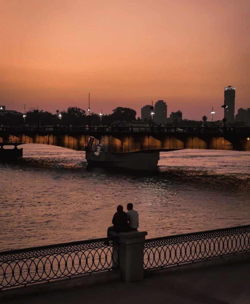 Arabbeau's tweet photo. Sunset over the Nile - Egypt https://t.co/TljXqVIyYA