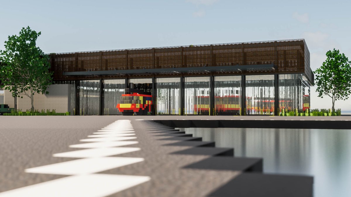 New project : Airport Fire Station 🚒

planetminecraft.com/project/airpor…

----

Built on <a href="/amberstone_fr/">Amberstone</a> , /warp airport
Render with Twinmotion

#minecraft #architecture #modern