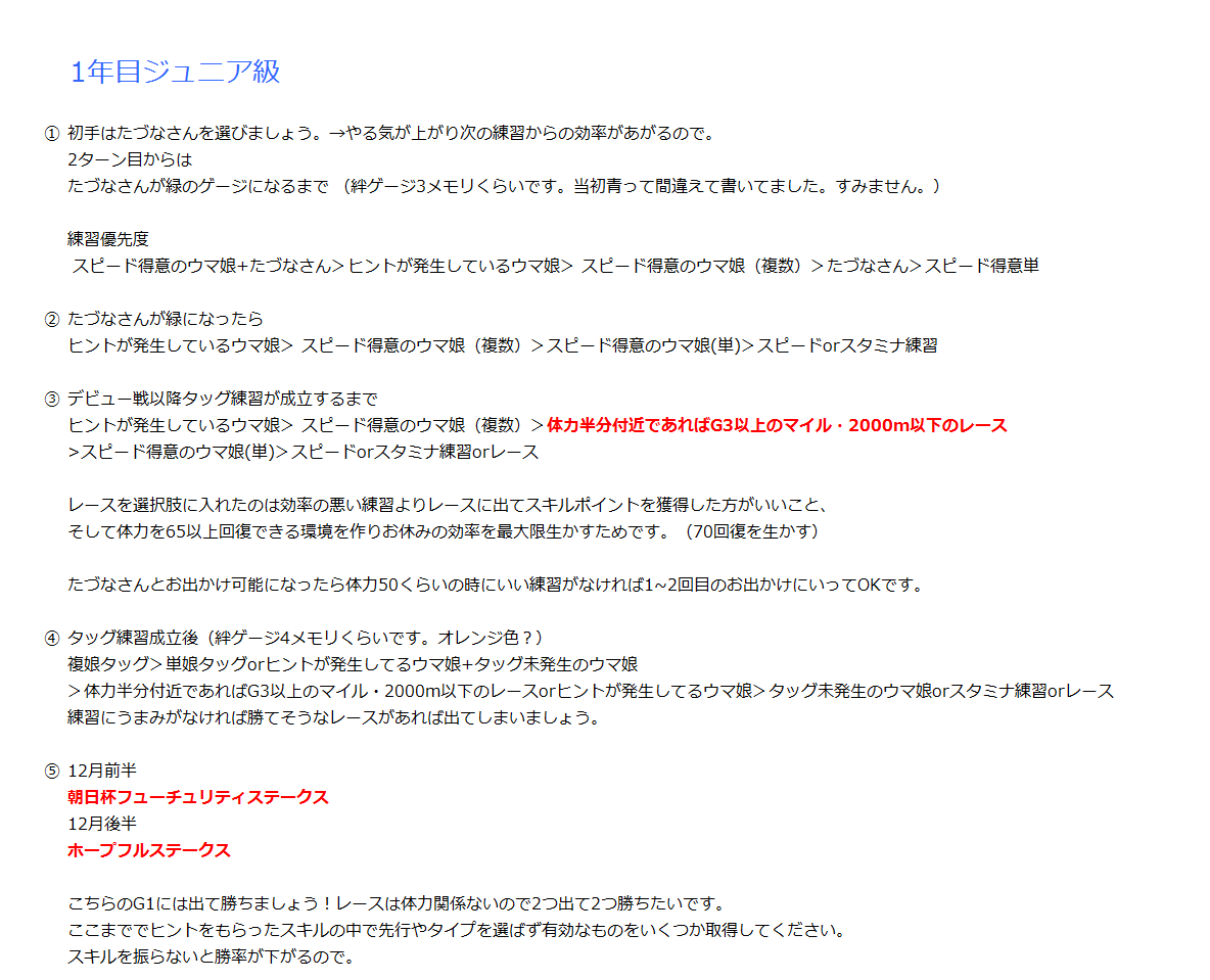 ウマあじ Pa Twitter オグリキャップでaランク育成 スピード編成の方が多いと思うので スピード型の育成です G1レースに多く勝ってuraファイナル勝利で 今回は育成論を年度別にして画像で添付していきます ウマ娘 ウマ娘プリティーダービー